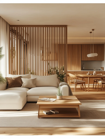 木质隔断客厅餐厅布局