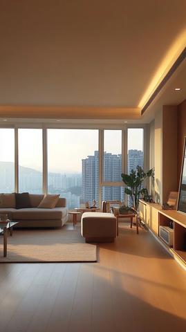 木质地板客厅自然光线