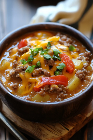 芝士汉堡土豆汤