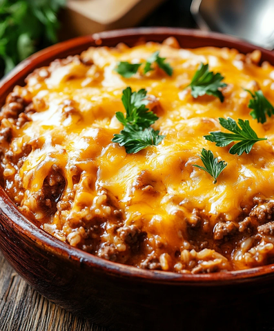 芝士牛肉米饭焗烤盘