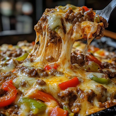 芝士牛肉彩椒焗烤盘