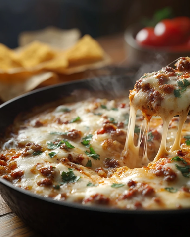 熔岩芝士配脆片与香肠