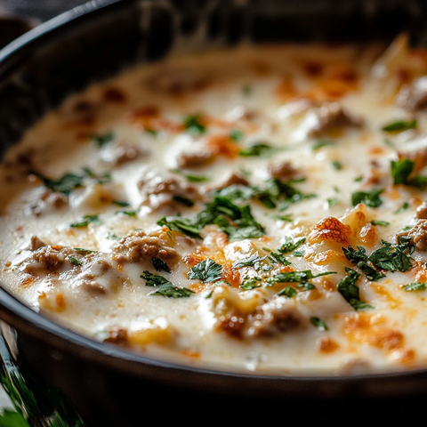 奶油阿尔弗雷多千层汤