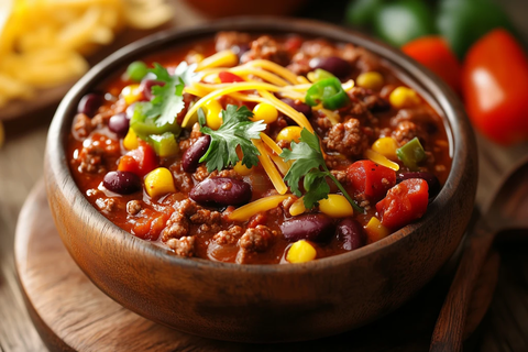 香辣肉末豆类炖煮美食