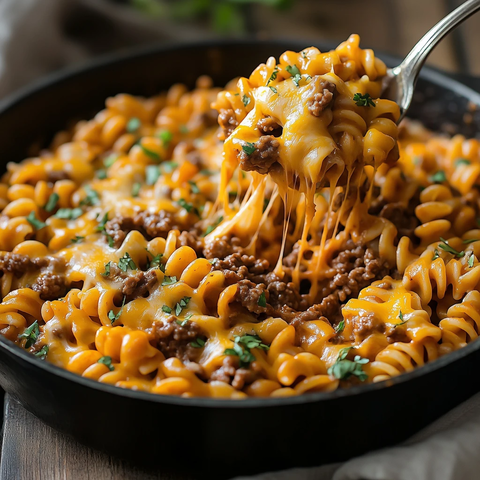 牛肉酱螺旋面配芝士