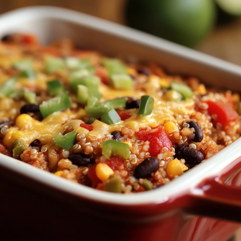 红绿椒黑豆玉米藜麦焗菜