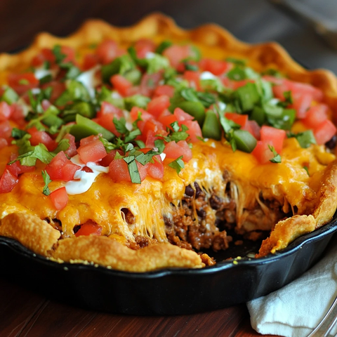 牛肉塔可饼芝士馅饼