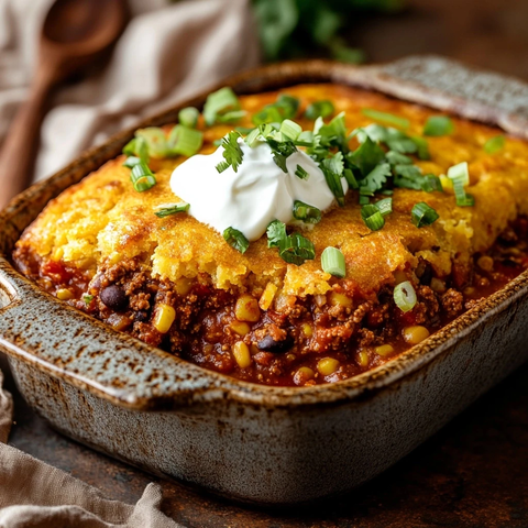 辣味玉米面包砂锅配香葱