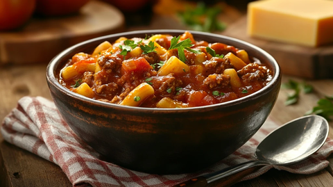 古法炖牛肉配通心粉汤