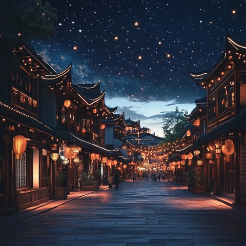 星夜古街
