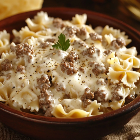 牛肉蝴蝶面配白酱