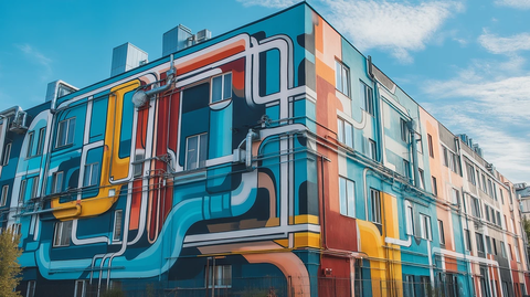 公寓外墙大型壁画