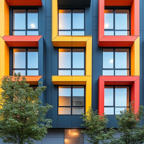 彩色幕墙窗户设计