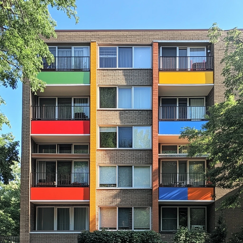 翻新年代公寓外墙