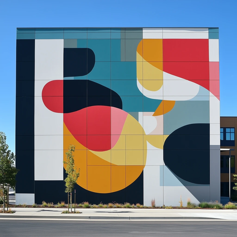 简约墙面装饰和谐社区氛围