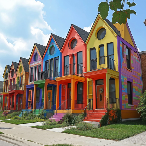 彩色排屋艺术街区