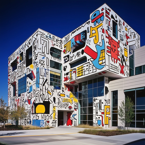 抽象建筑与街头艺术融合