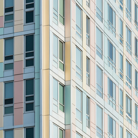 公寓塔楼立面与屋顶设施