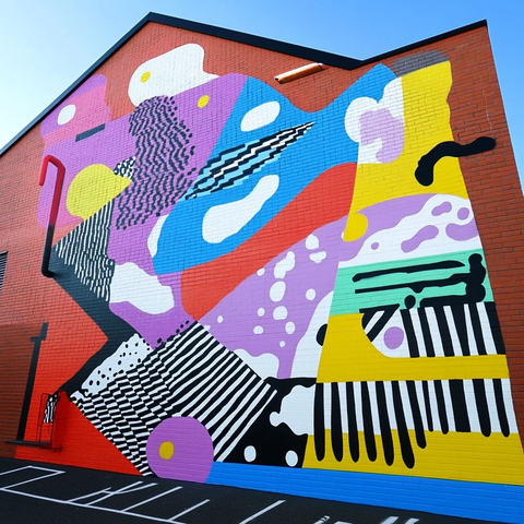 学校墙壁艺术涂鸦设计