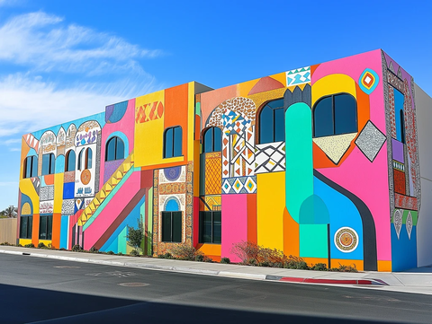 伊斯兰风墙绘阿拉伯图案