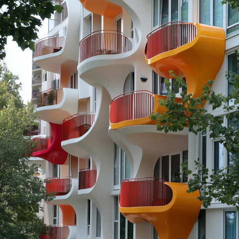 蘑菇阳台多层住宅