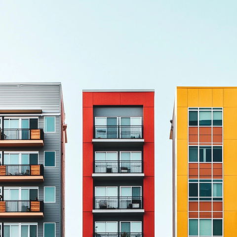 三座相连的公寓楼