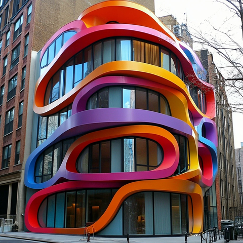 流动色彩建筑设计