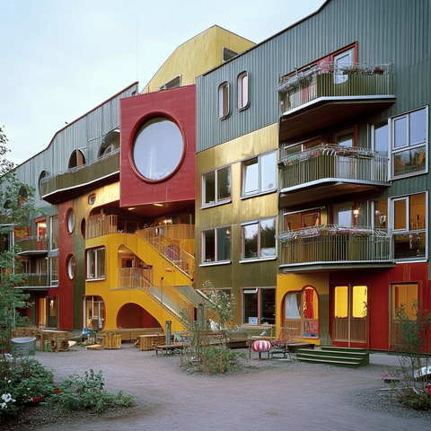 合作住宅生态材料游乐场