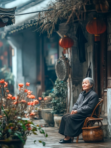 宁静老街的闲适时光