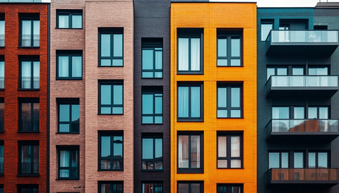 城市公寓建筑群景观