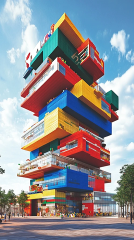 积木堆叠建筑结构