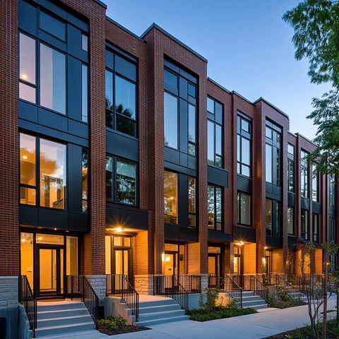 三层连排房屋建筑设计