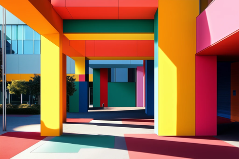 建筑元素与锐利线条