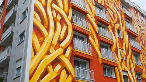 薯条绘画住宅外墙