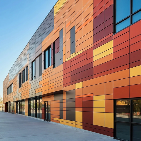 矩形陶土墙板沙漠色图案