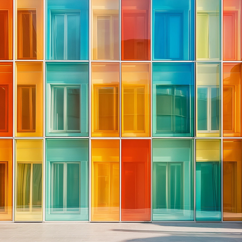 透明玻璃建筑立面