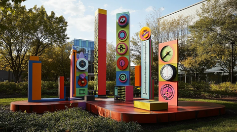 医院雕塑健康检测站