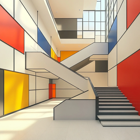 博物馆楼梯立方框架设计