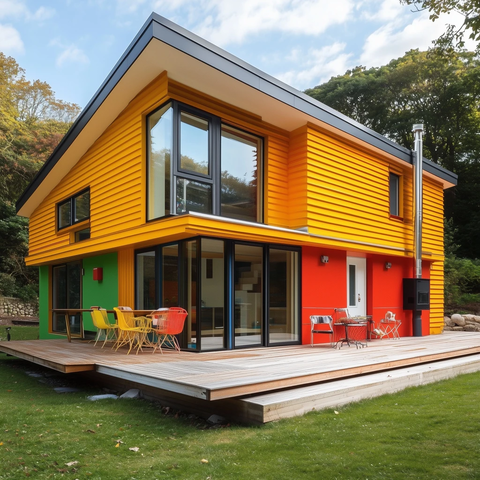 木屋色彩明亮设计