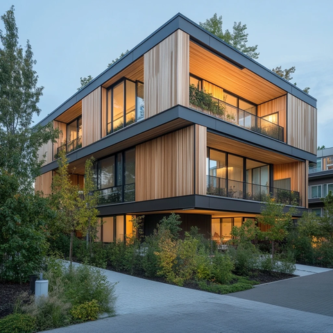 三层白垩阳台花园公寓