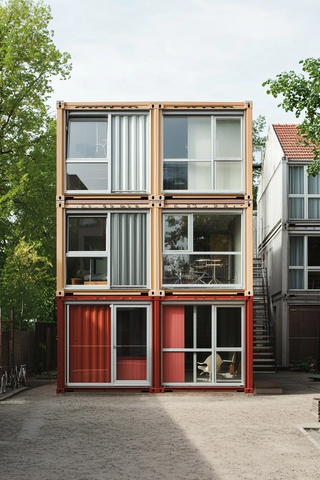 集装箱排列住宅