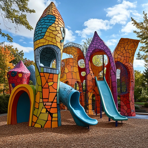 活化游乐设备童趣探索乐园