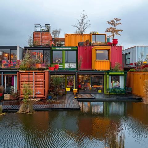 水上市场集装箱摊位