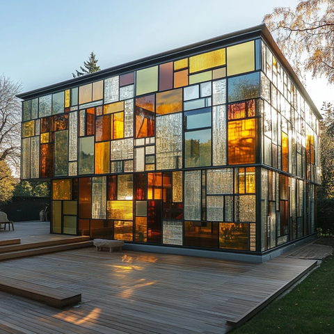 透明玻璃屋与蒂芙尼玻璃