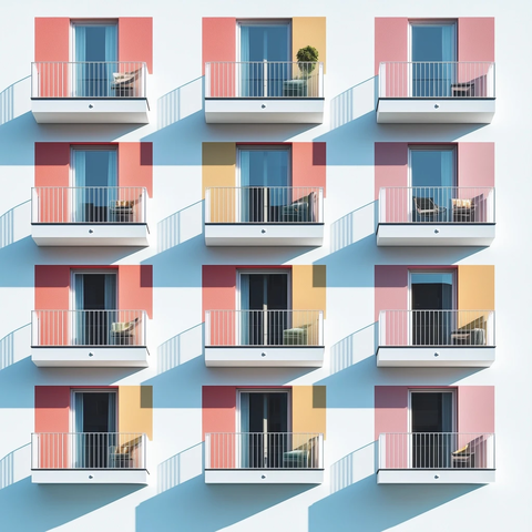 城市建筑条纹窗户设计