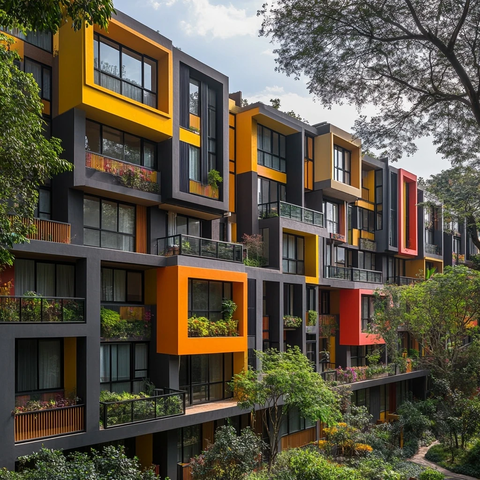 多样化建筑风格社区