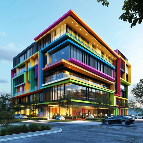 多层办公楼阳光阳台