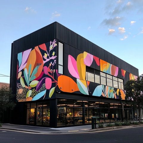 工业建筑墙绘零售街道