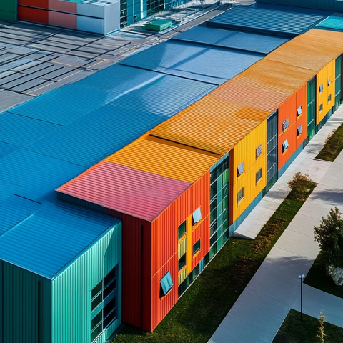 高科技园区工厂金属屋顶