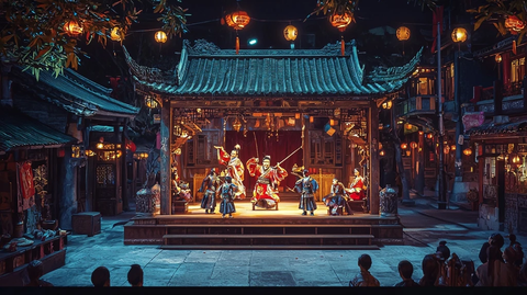 古巷戏台表演
